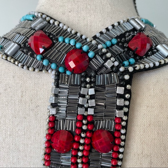 BEBE Silk Beaded Snake Printed Top - Picture 8 of 16